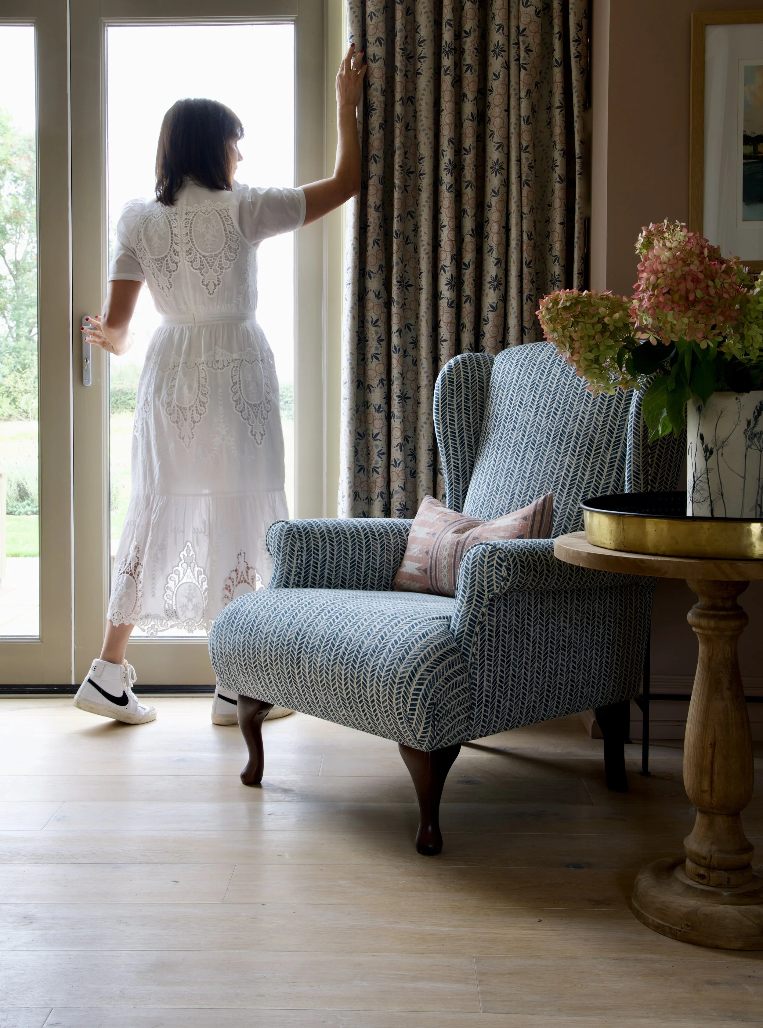 Palma Sol Blue Trio Linen Swatch - Zoe Glencross